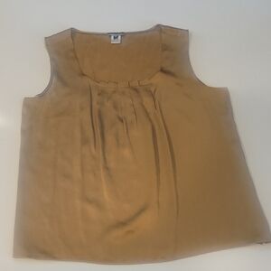 Austin Reed 100% Silk Brown Blouse Plus Size 14